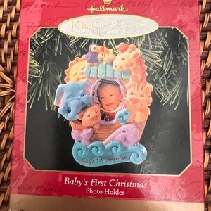 Hallmark Keepsake Baby's First Christmas Photo Holder Ornament - Noah’s Ark